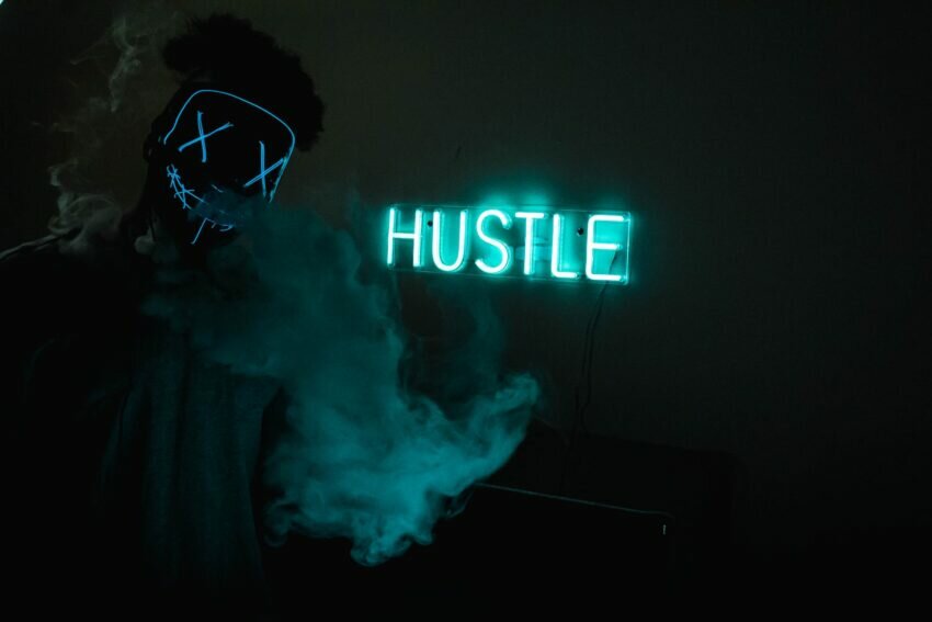 hustle led signage